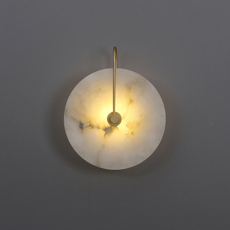 Kristy Alabaster LED Wall Lamp Round Iconic Circular - Letslighting