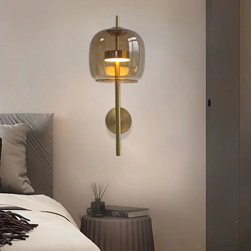 Arisha Modern Creative Indoor Wall Lamp Metal Glass Bedroom
