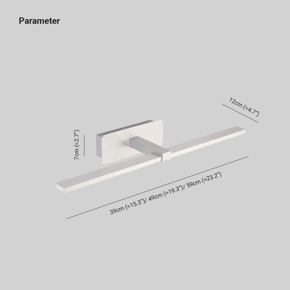 Arisha Nordic Linear Acrylic Mirror Front Wall Lamp - Letslighting
