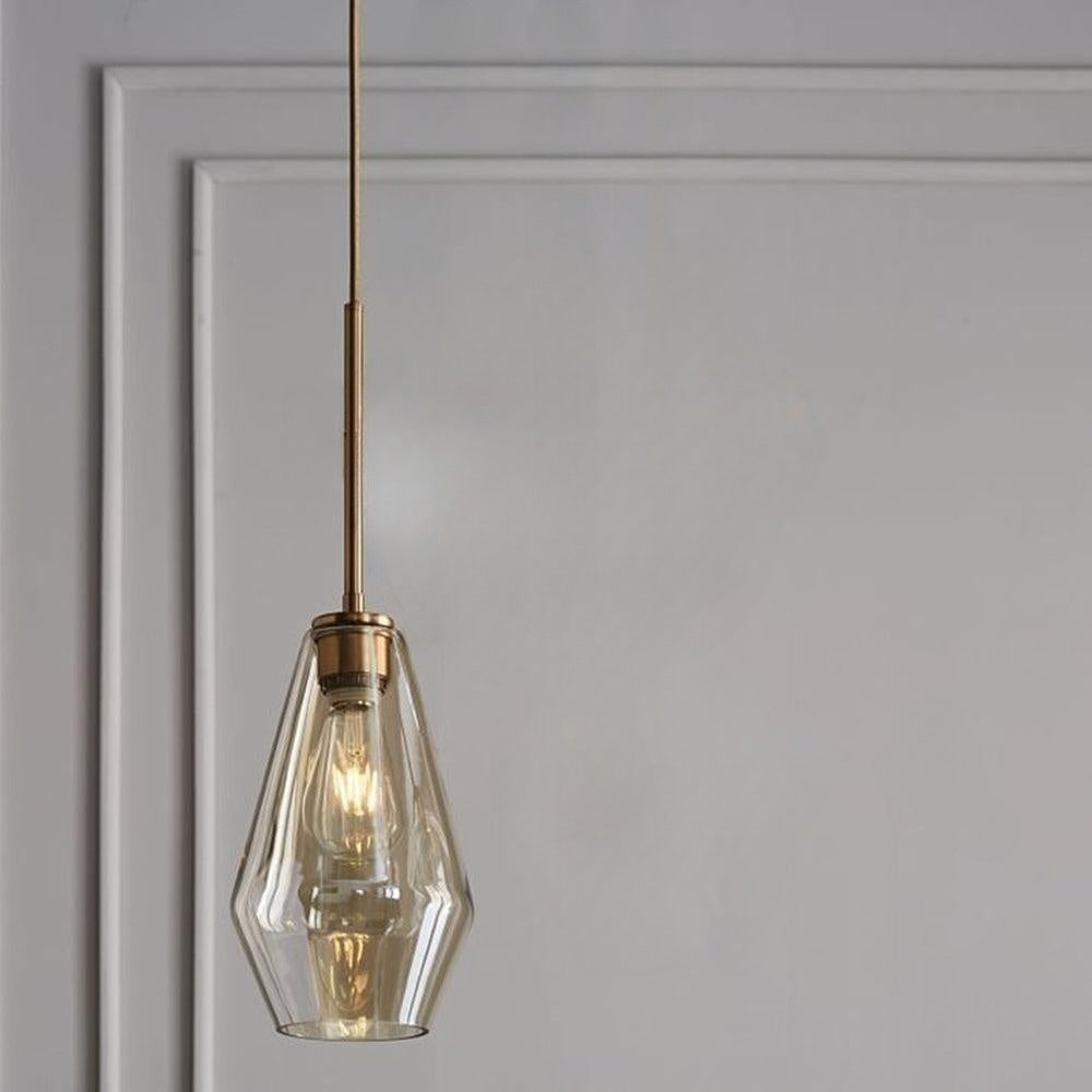 Valentina Pendant Light Clear Glass Bedroom - Letslighting