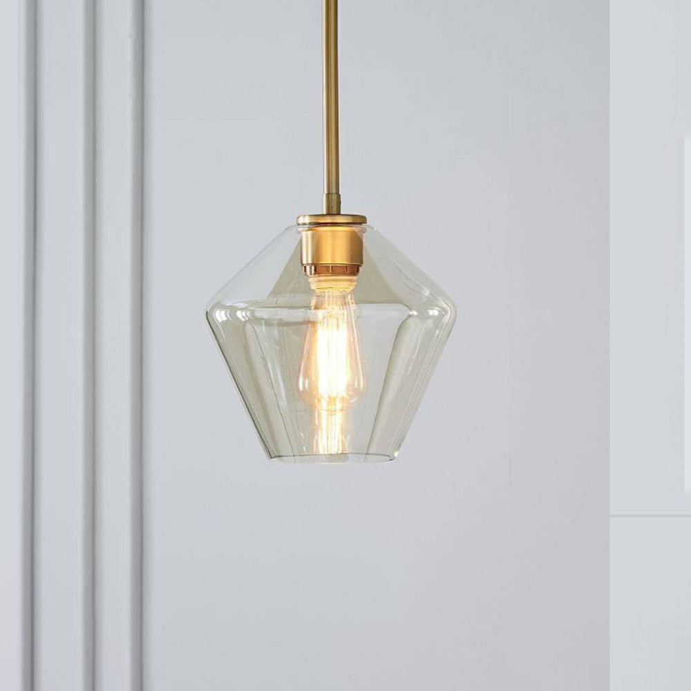 Valentina Pendant Light Clear Glass Bedroom - Letslighting