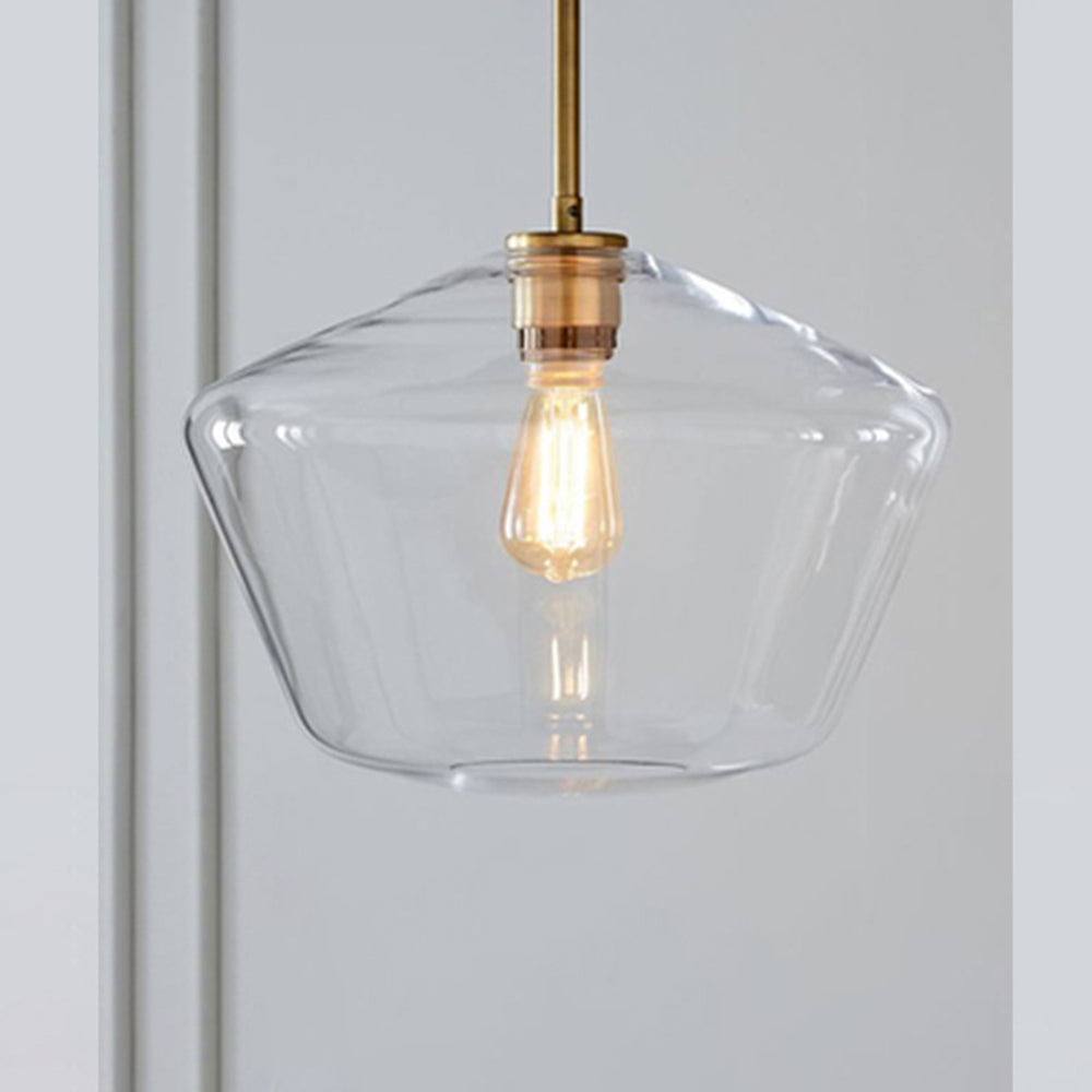 Valentina Pendant Light Clear Glass Bedroom - Letslighting