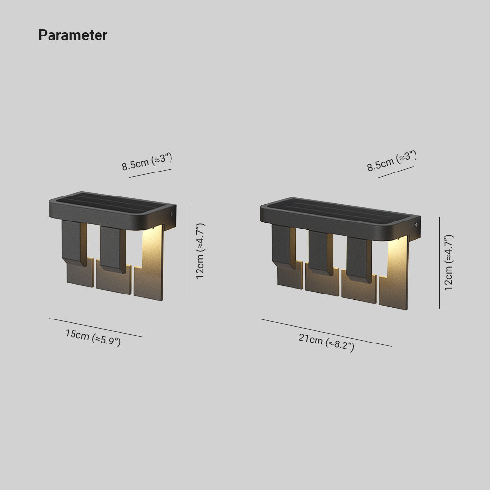 Ray Modern Minimallist Solar Outdoor Garden Yard Wall Lamp - Letslighting