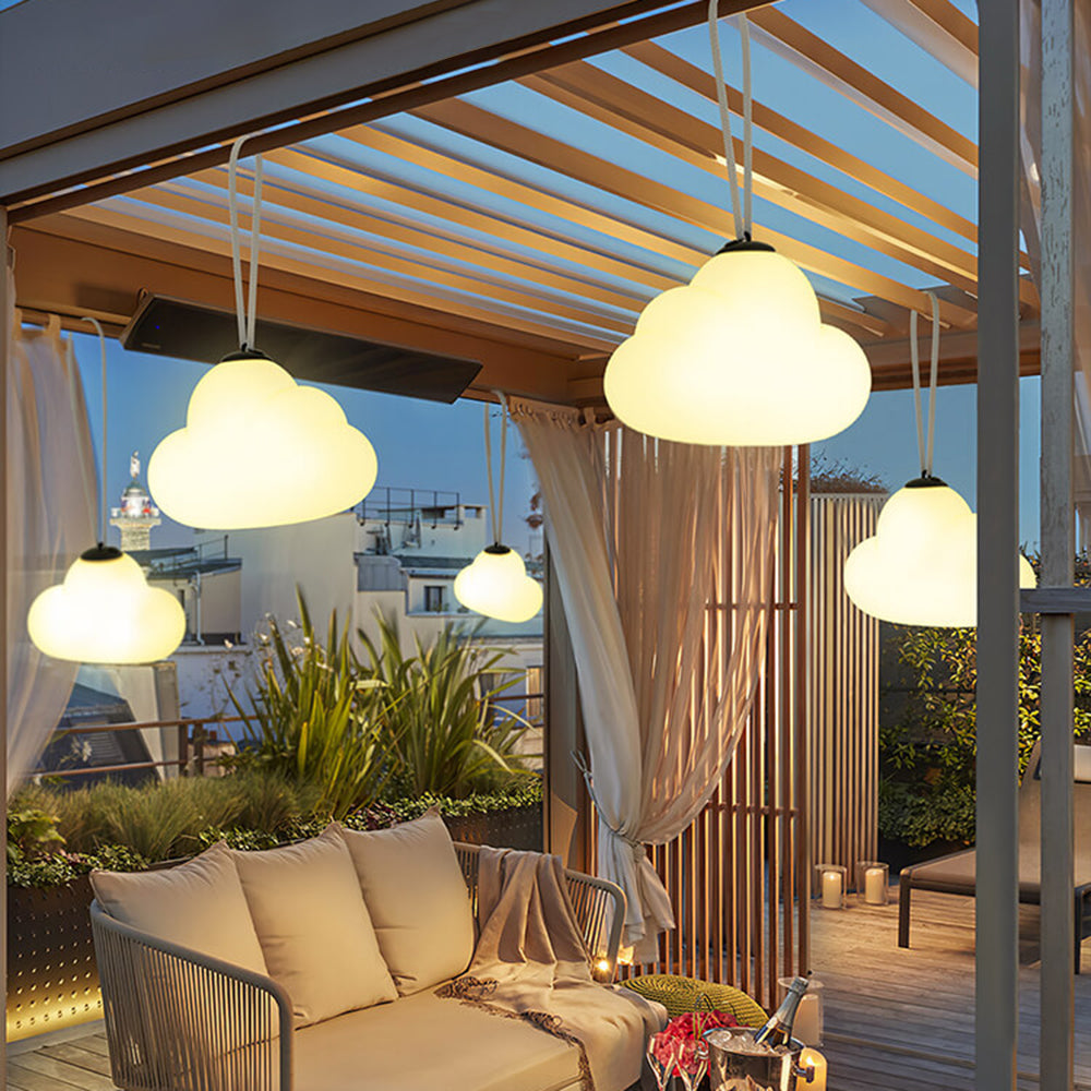 Arisha Pendant Light Cloud Modern Milky Metal Acrylic