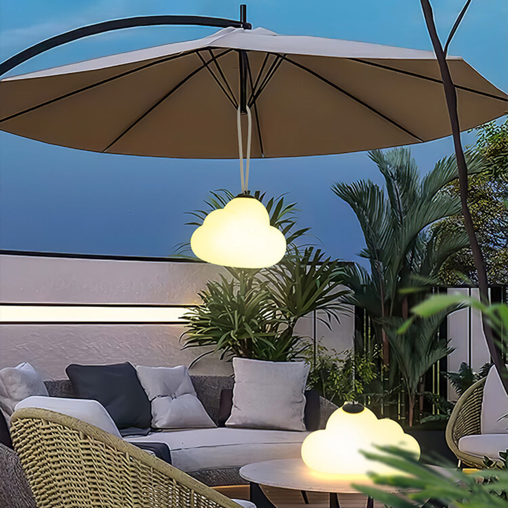 Arisha Pendant Light Cloud Modern Milky Metal Acrylic
