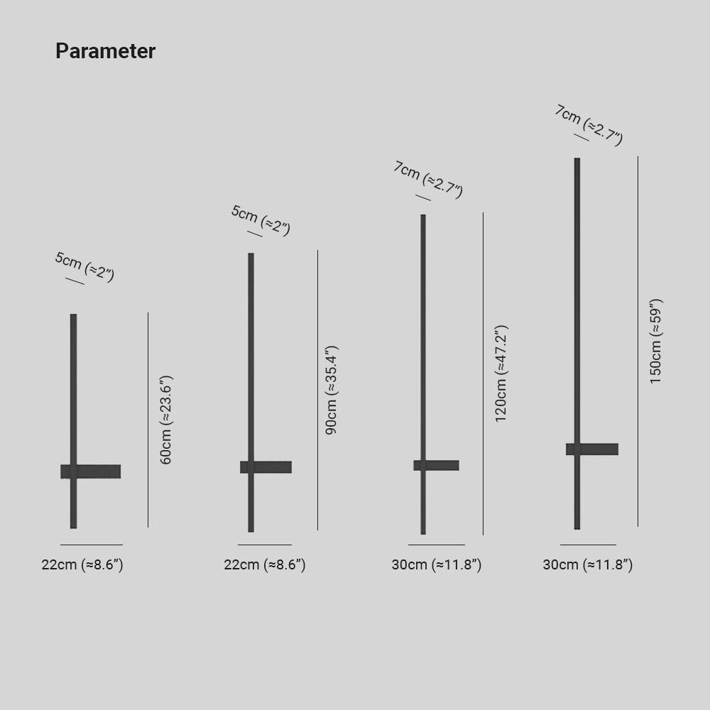 Arisha Minimalist Duo-Linear Metal Outdoor Wall Lamp