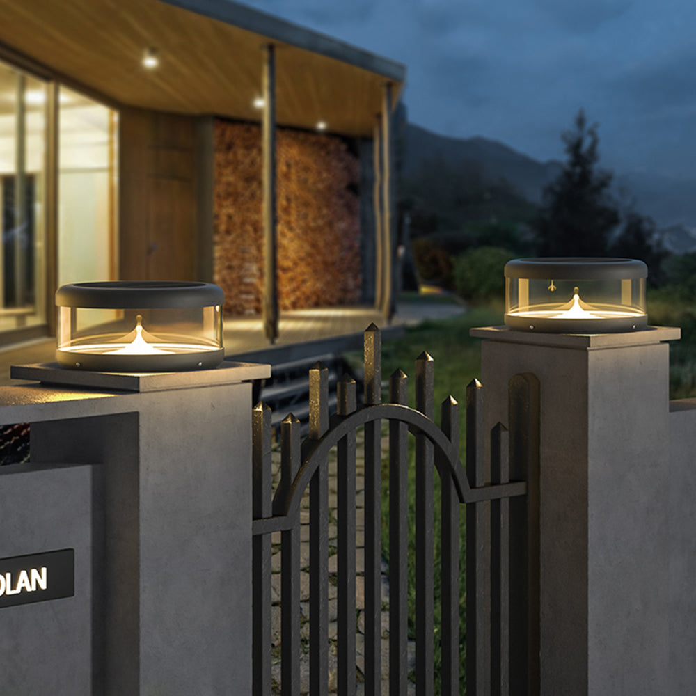 Ray Modern Quicksand Metal Outdoor Solar Lamp, Warm Ligh - Letslighting