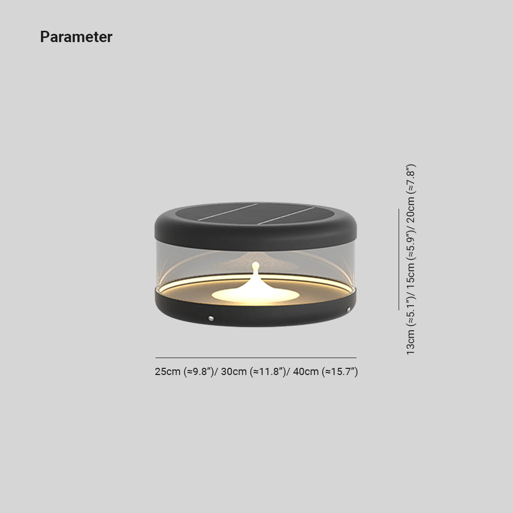Ray Modern Quicksand Metal Outdoor Solar Lamp, Warm Ligh - Letslighting
