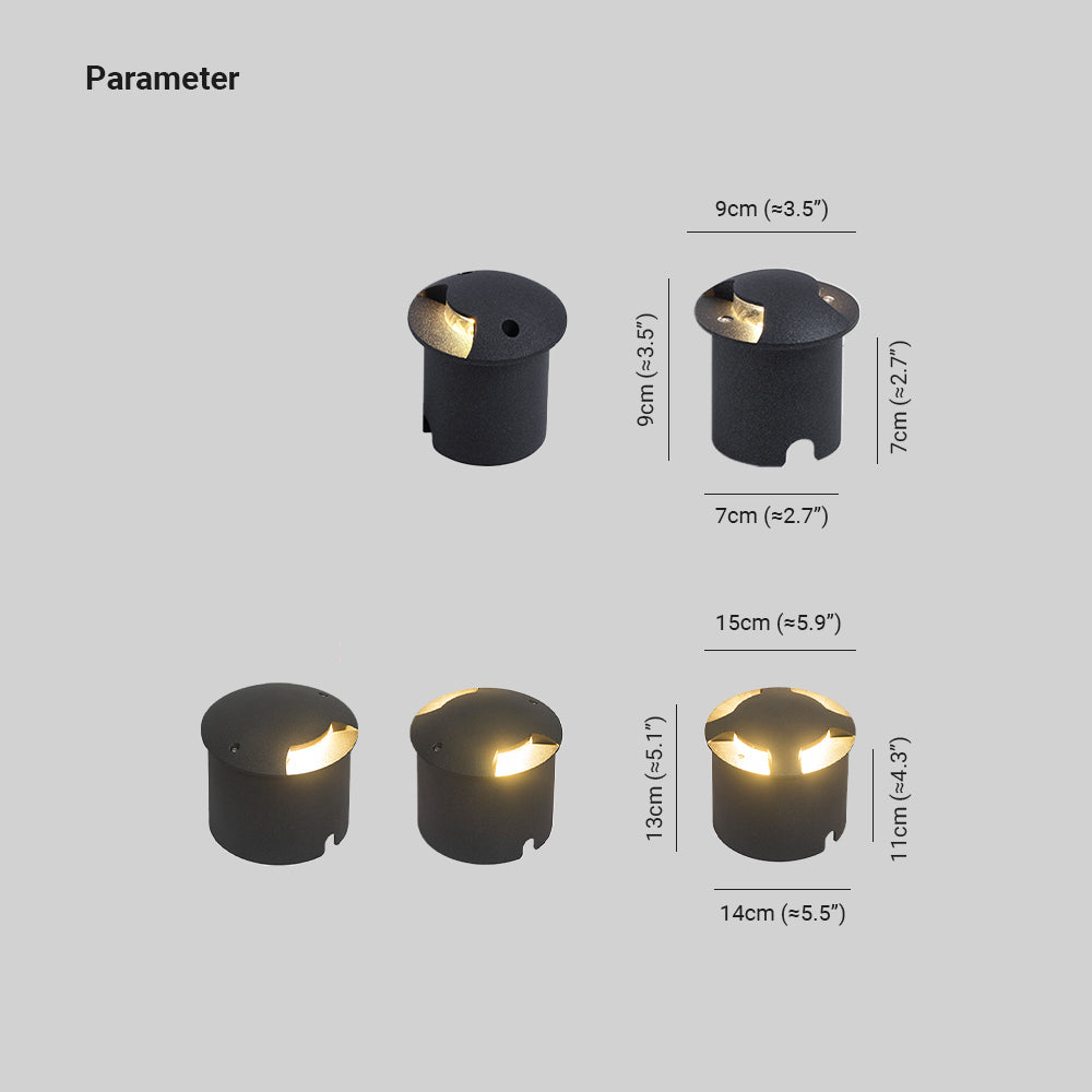 Ray Metal Cylindrical Outdoor Step Deck Light