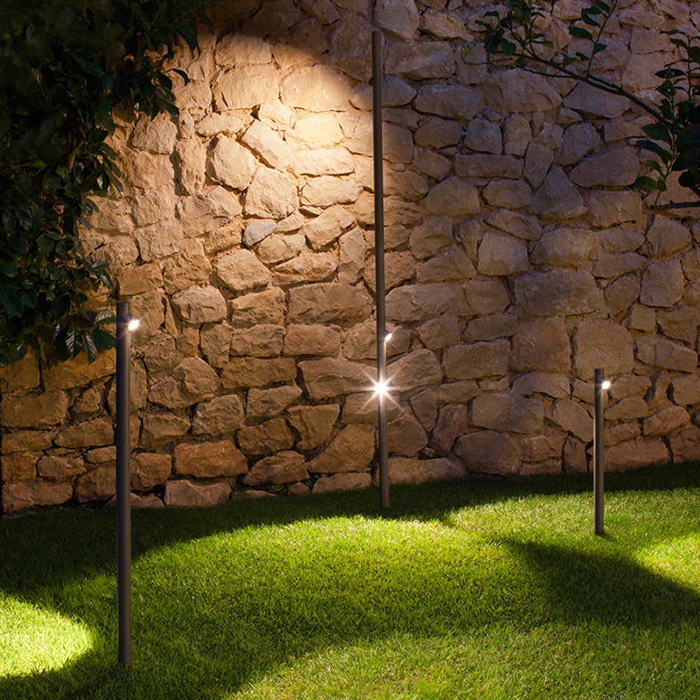 Arisha Bamboo Shape Metal&Glass Outdoor Floor Lamp