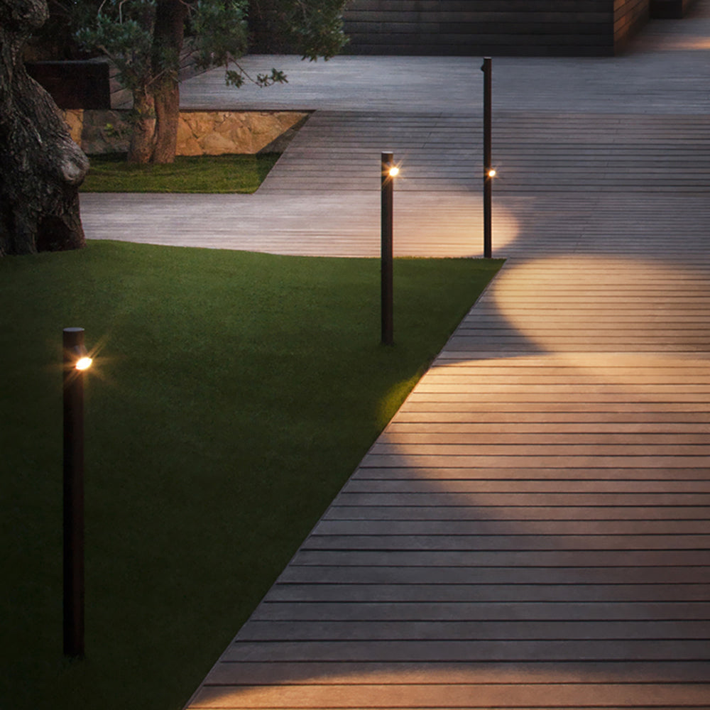 Arisha Bamboo Shape Metal&Glass Outdoor Floor Lamp