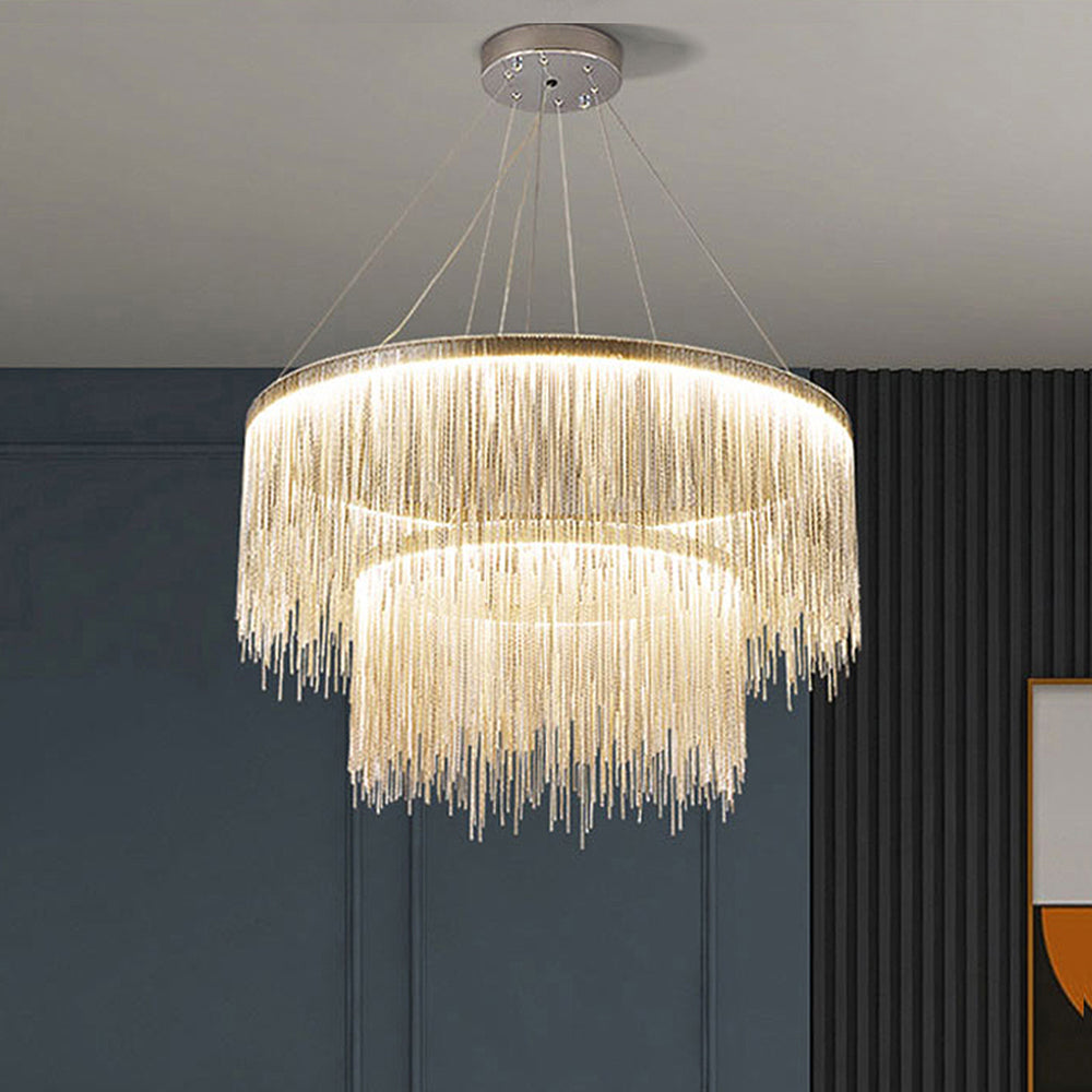 Arisha Tassel Chain Art Deco Pendant Light Living Room Hall - Letslighting