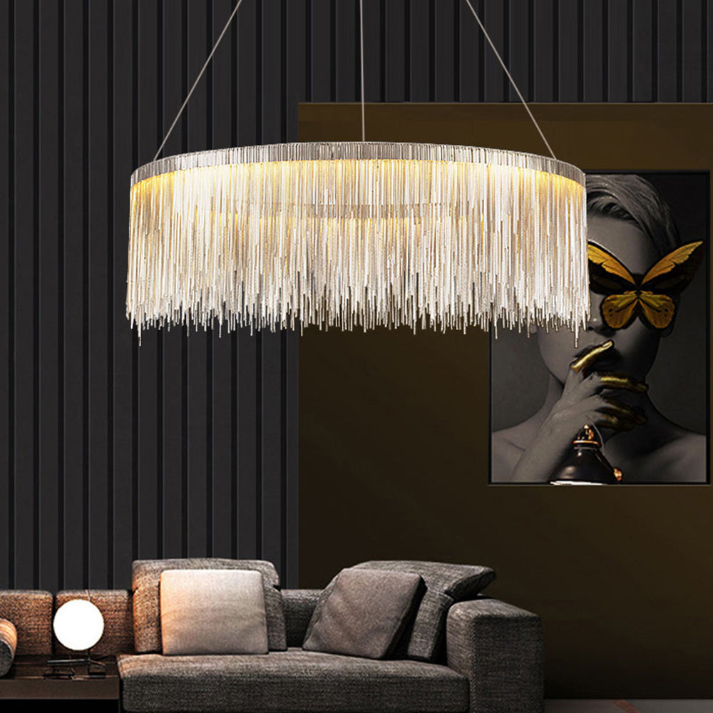 Arisha Tassel Chain Art Deco Pendant Light Living Room Hall - Letslighting