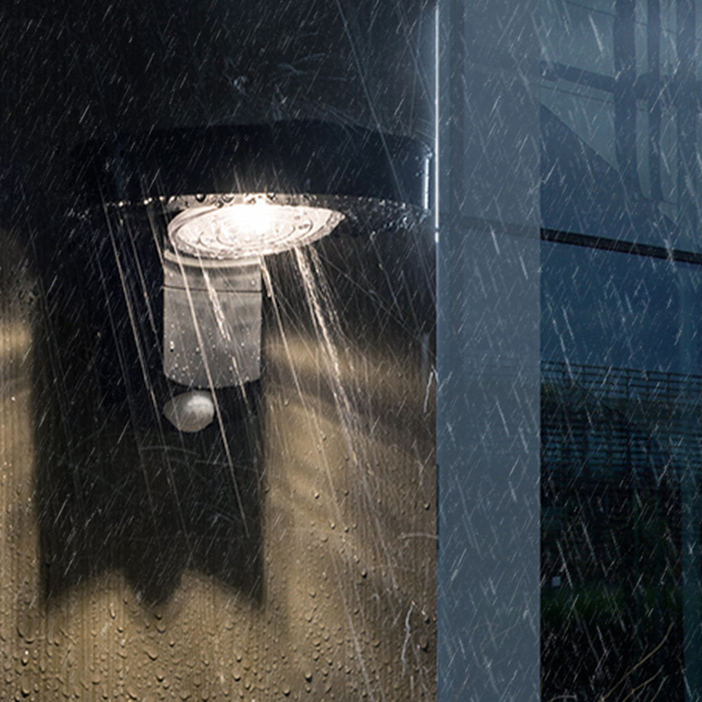 Ray Modern Round Acrylic Sensor Solar Waterproof Outdoor Wall Lamp - Letslighting