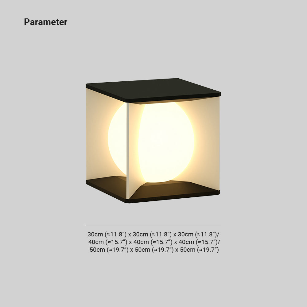Aria Modern Moon Outdoor Pier-Mount Pillar Light