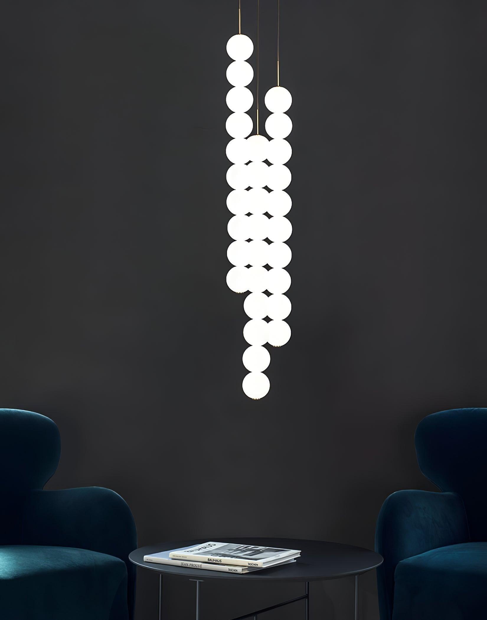 Abacus Pendant Light Vertical Globe Shape Modern - Letslighting