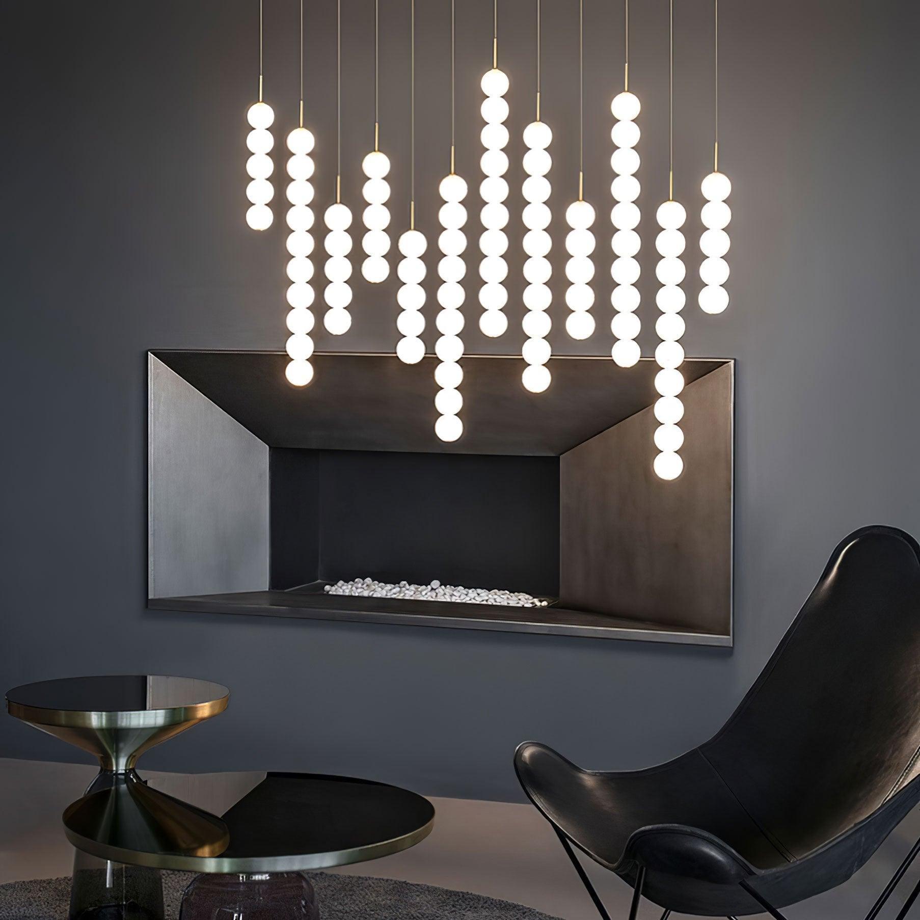 Abacus Pendant Light Vertical Globe Shape Modern - Letslighting