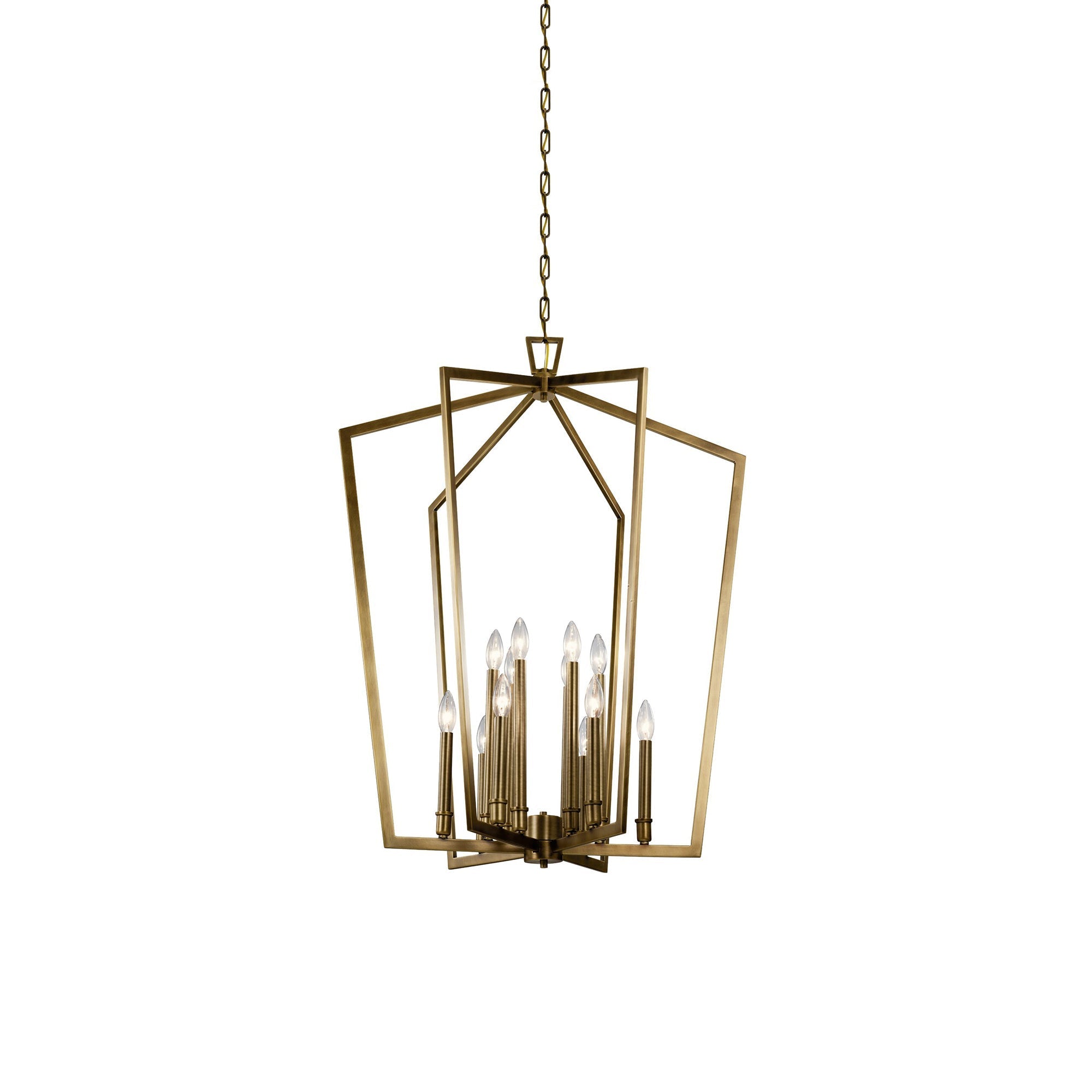 Traditional Linea Lantern Chandelier Brass Chandelier - Letslighting