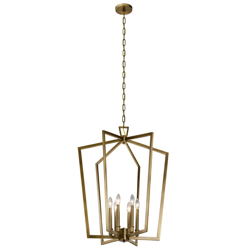 Traditional Linea Lantern Chandelier Brass Chandelier - Letslighting