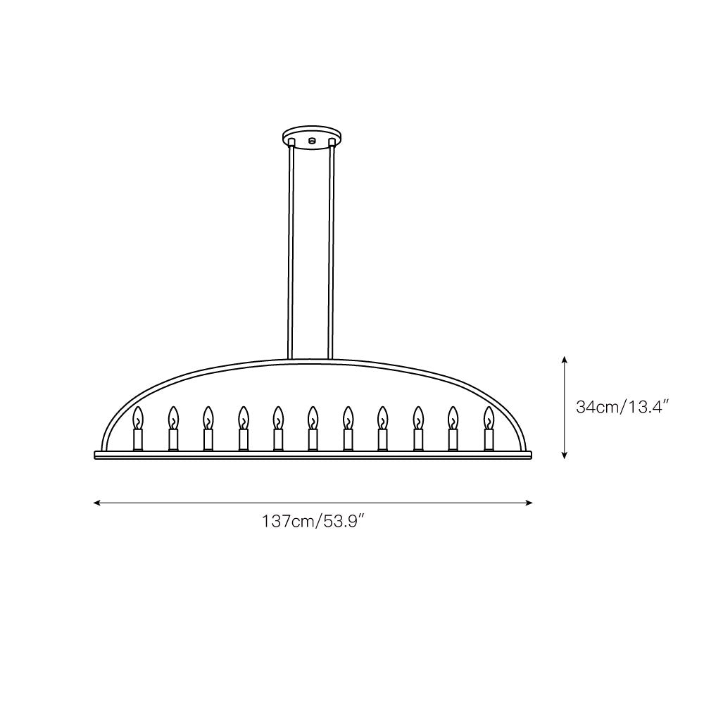 Arcadia Linear Arch Chandelier - Letslighting