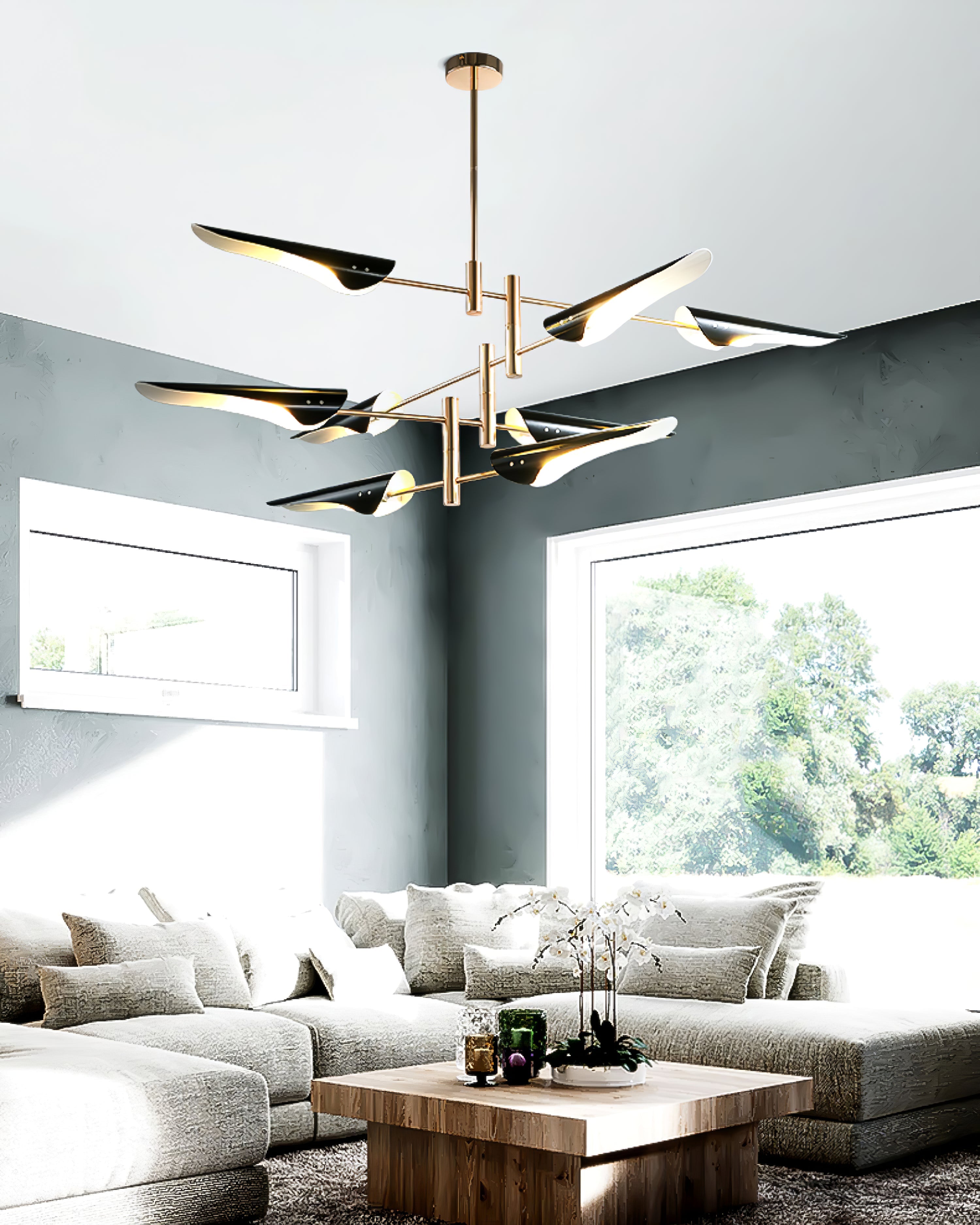 Chandelier Adjustable Aero Shape Modern Living Room - Letslighting