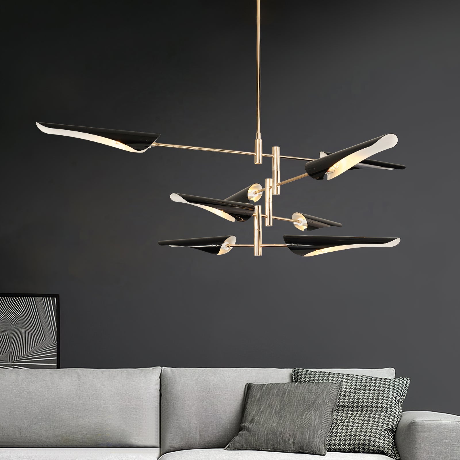 Chandelier Adjustable Aero Shape Modern Living Room - Letslighting
