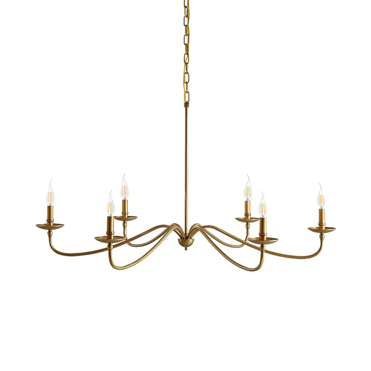 Alshaarae Vintage Industrial Brass Chandelier - Letslighting