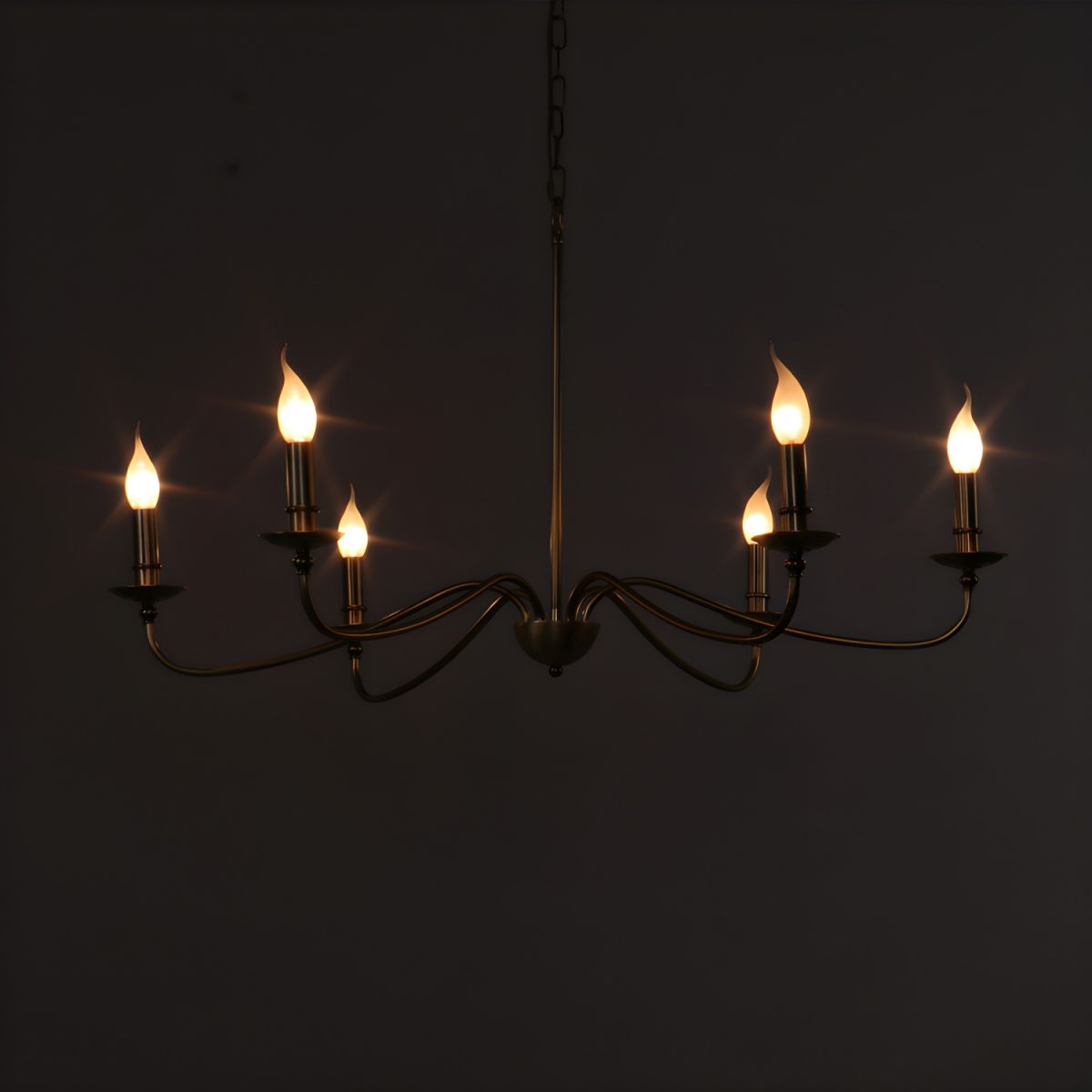 Alshaarae Vintage Industrial Brass Chandelier - Letslighting