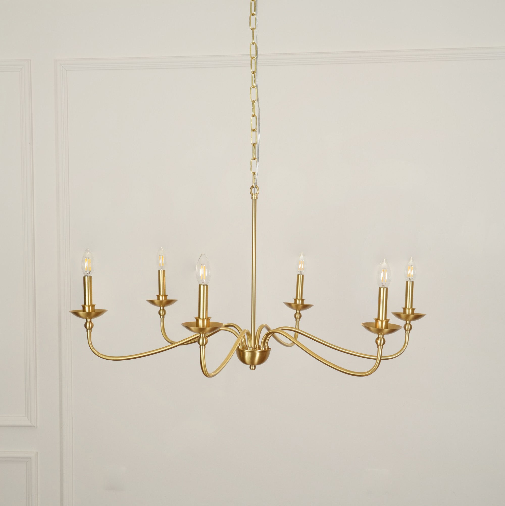 Alshaarae Vintage Industrial Brass Chandelier - Letslighting