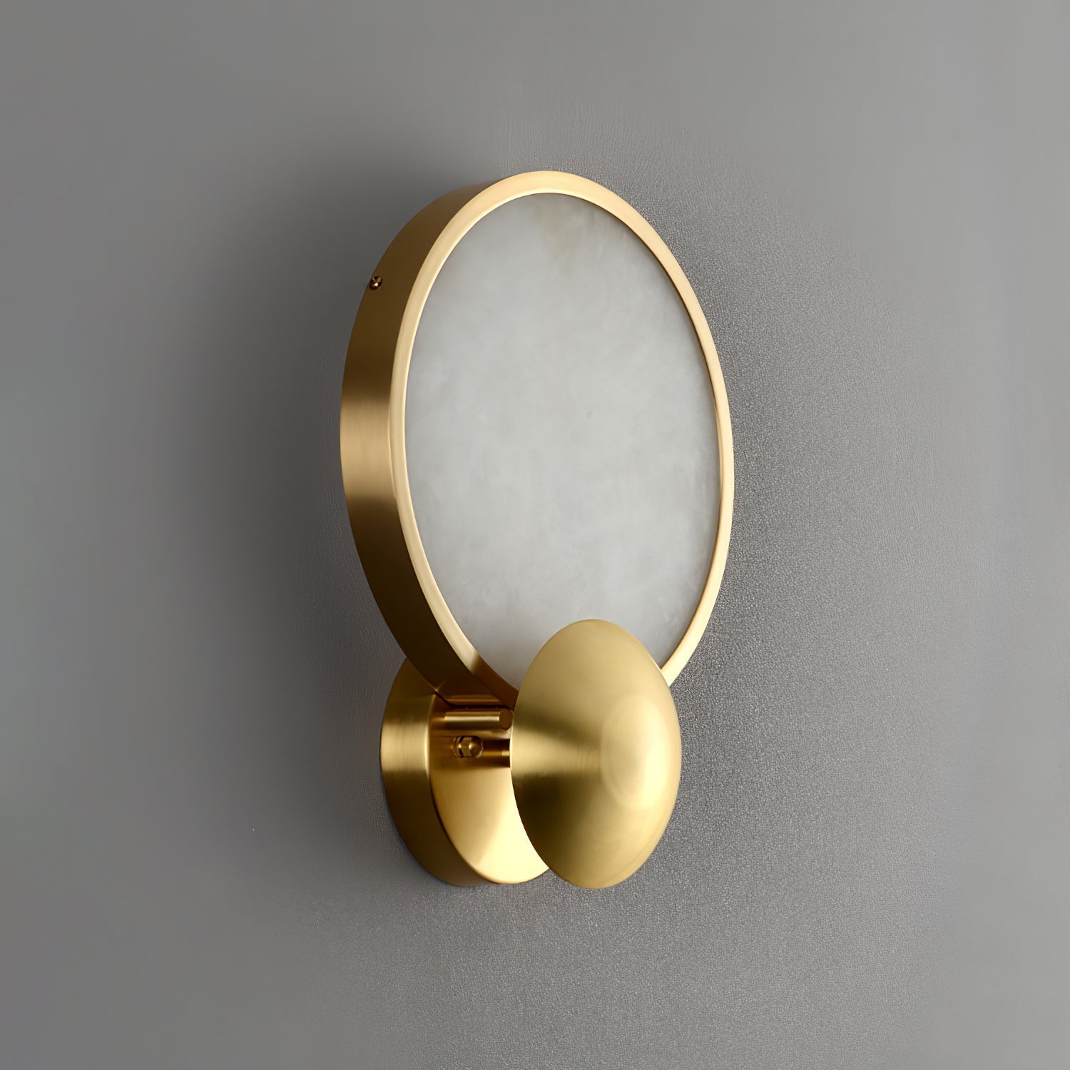 Sol Alabaster Brass Wall Light