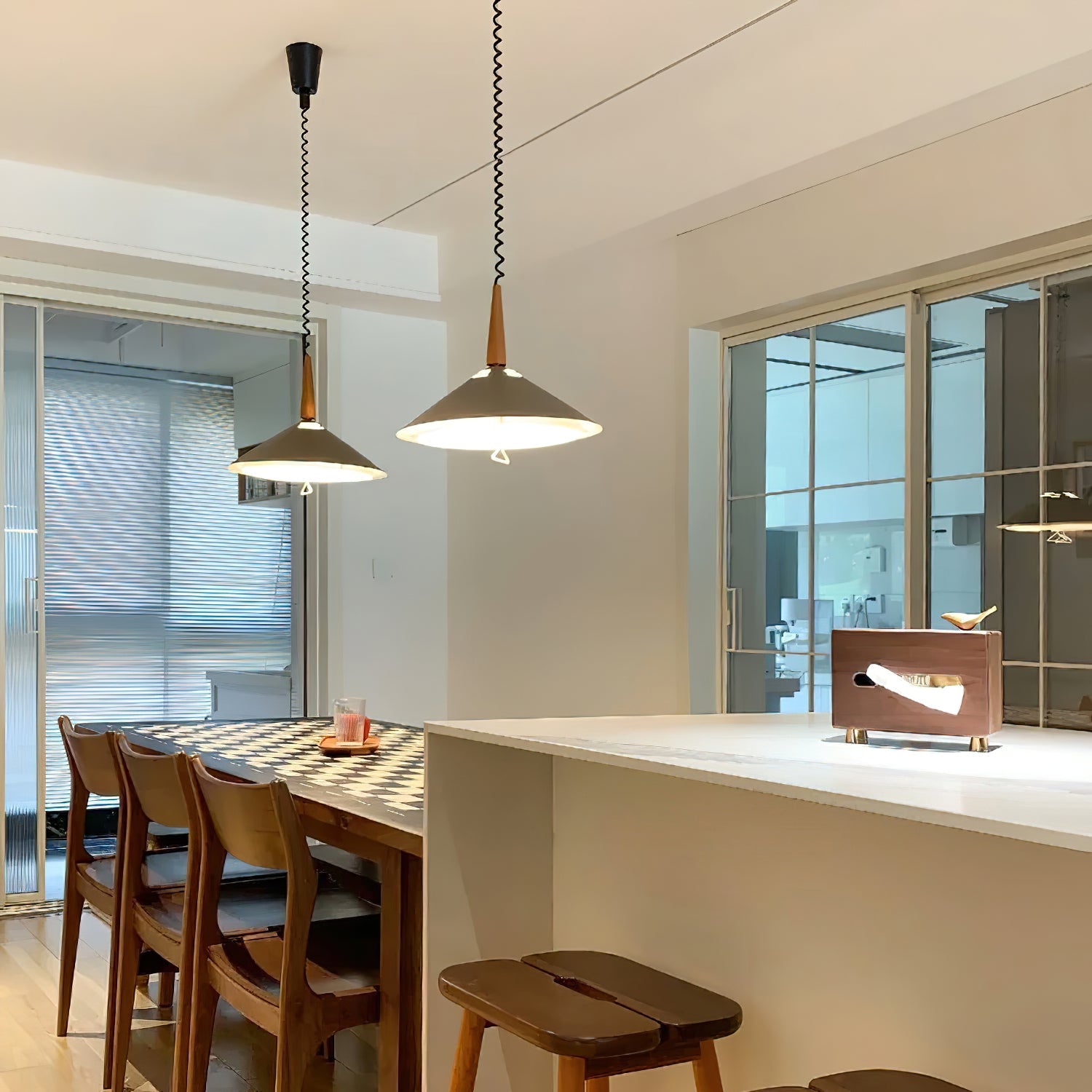 Pendant Light Cone Shape Vintage Dining Room - Letslighting