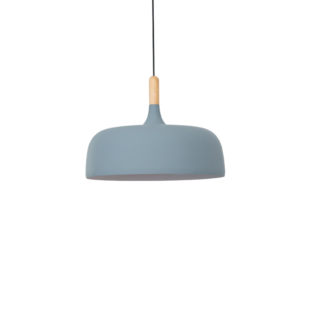 Lustra Pendant Lamp White Shade Wood - Letslighting