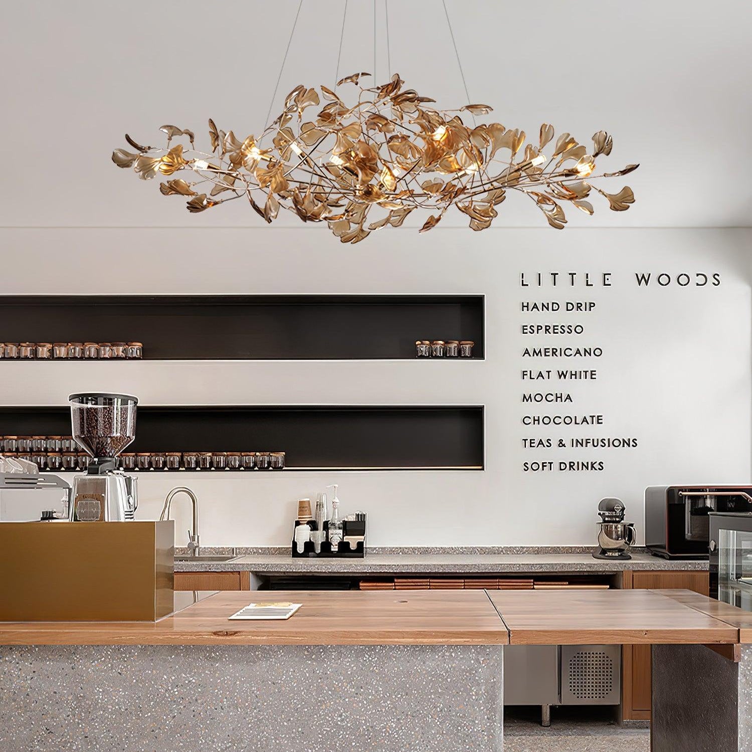 Eurvinen Luxury Ginkgo Leaf Chandelier - Letslighting