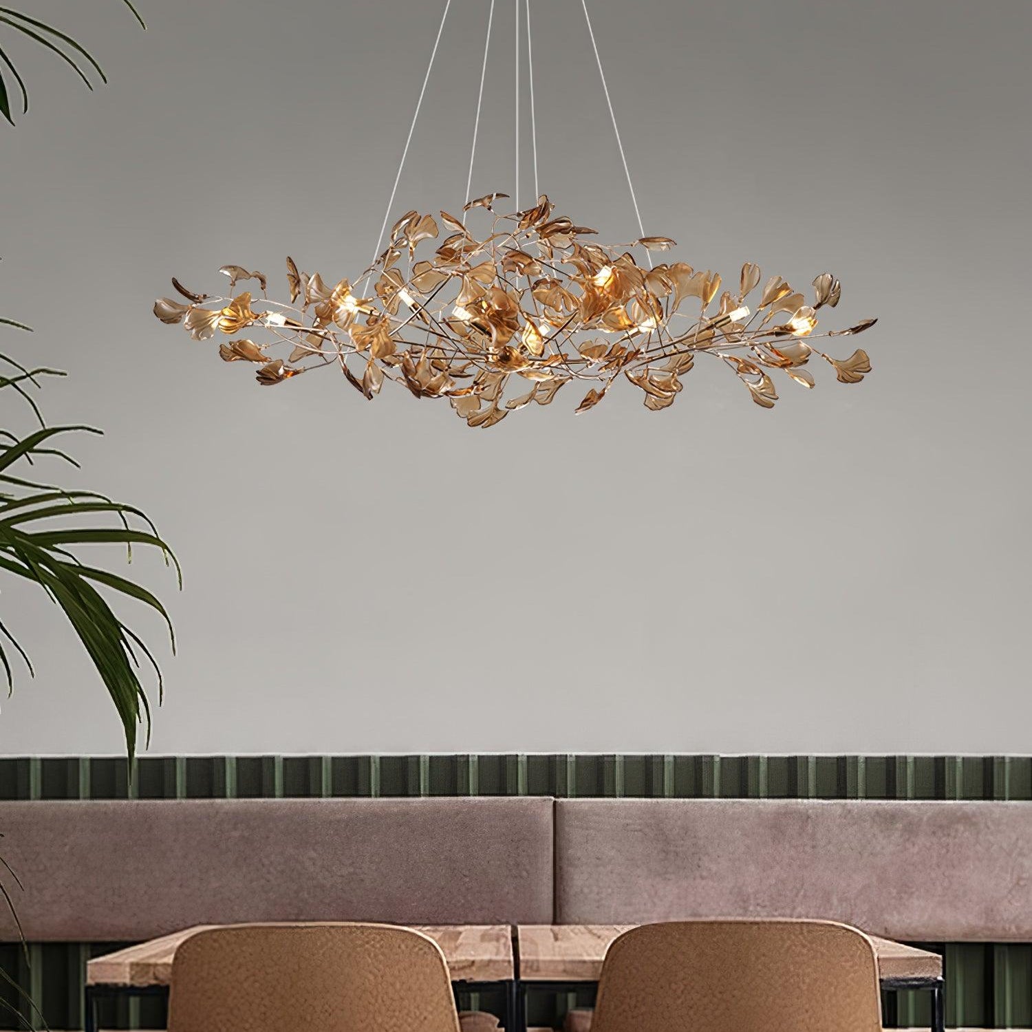 Eurvinen Luxury Ginkgo Leaf Chandelier - Letslighting