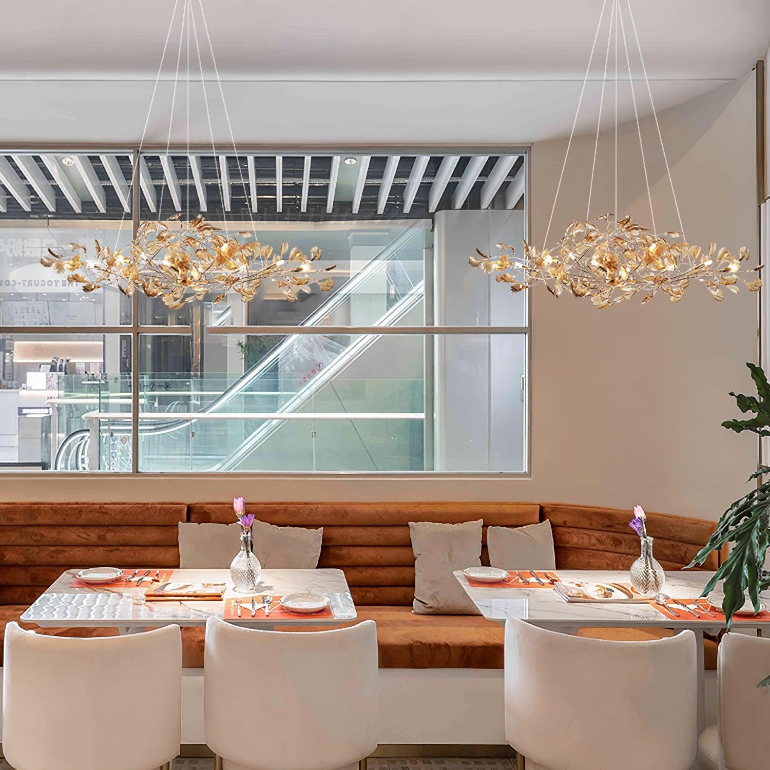 Eurvinen Luxury Ginkgo Leaf Chandelier - Letslighting