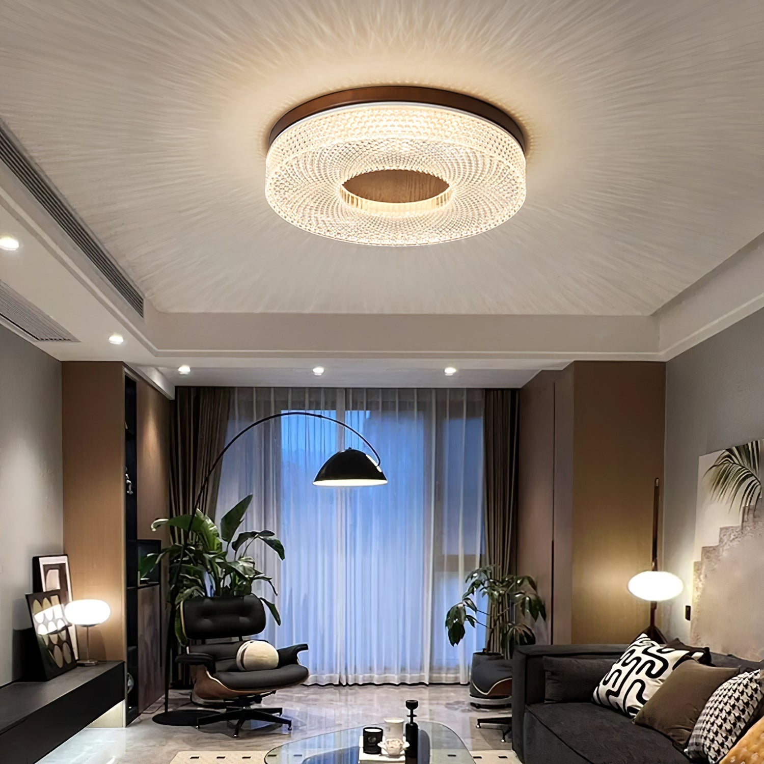 Solara Ceiling Lamp Acrylic Ring Modern Minimalist - Letslighting