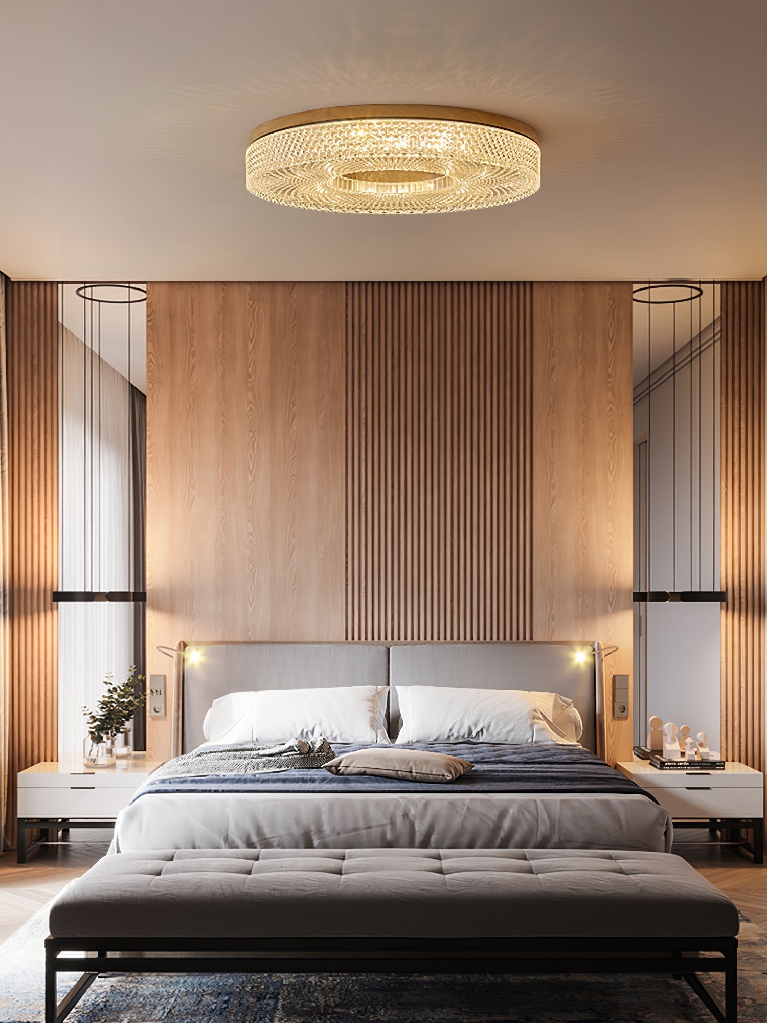 Solara Ceiling Lamp Acrylic Ring Modern Minimalist - Letslighting