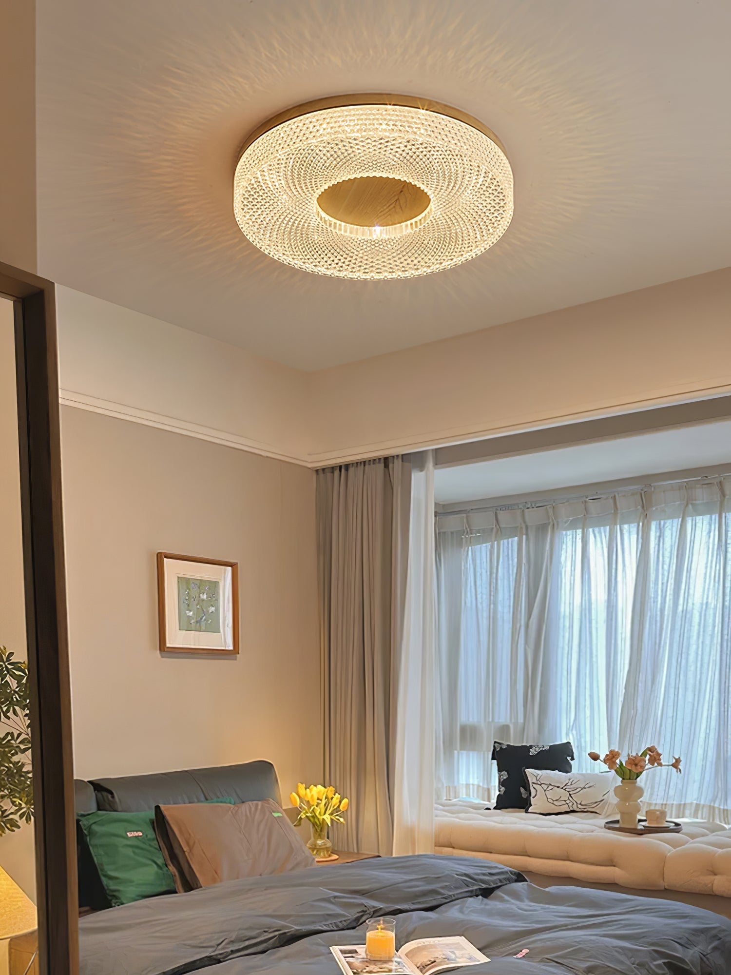 Solara Ceiling Lamp Acrylic Ring Modern Minimalist - Letslighting