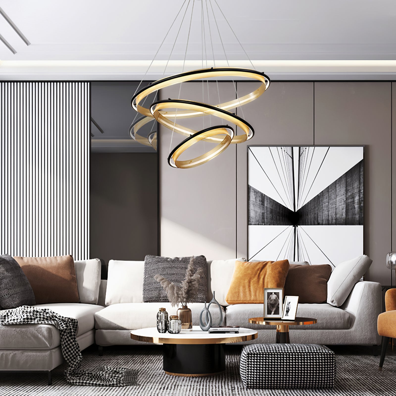 Erveliel Modern Minimalist LED Round Chandelier - Letslighting