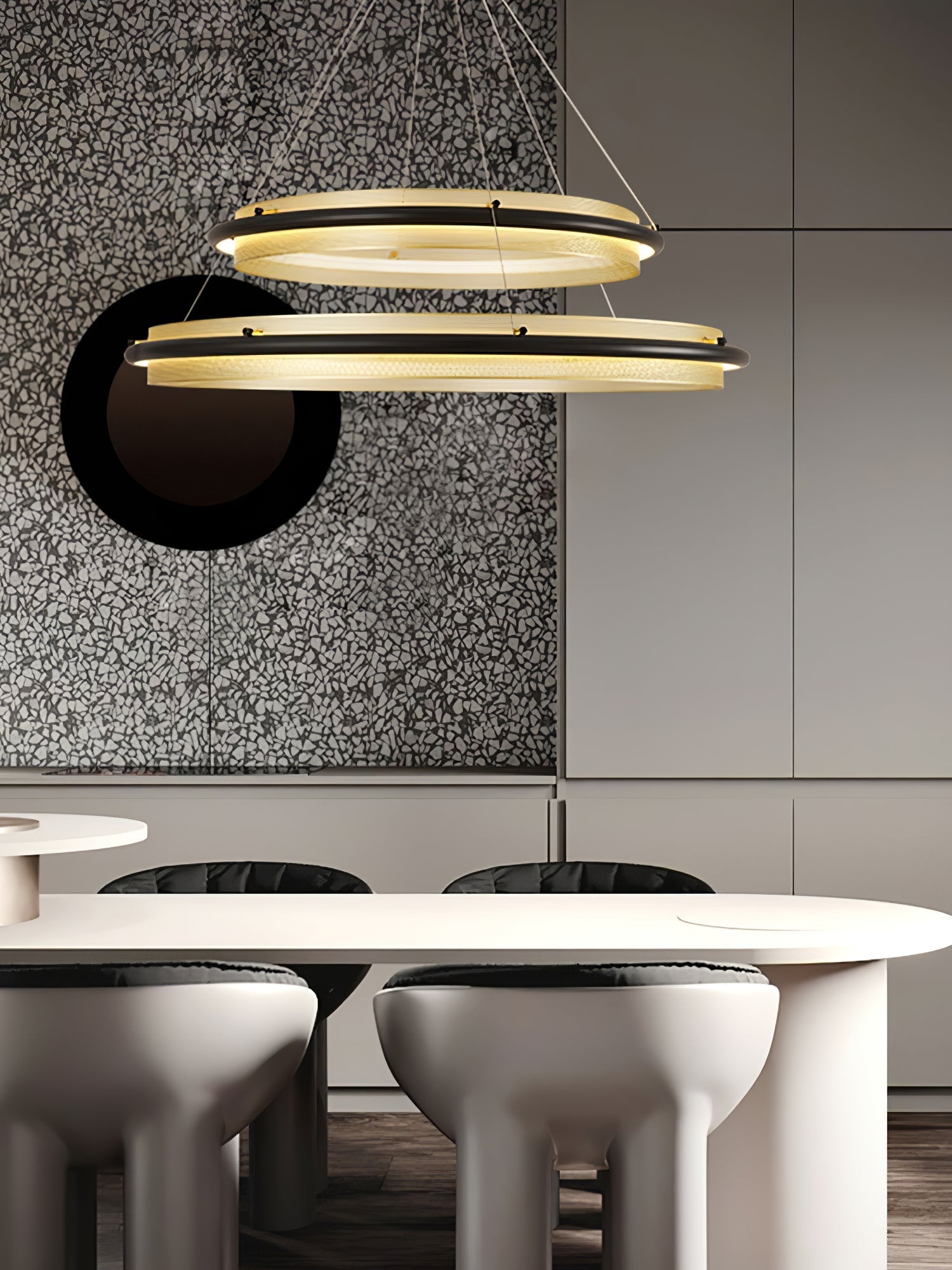 Erveliel Modern Minimalist LED Round Chandelier - Letslighting