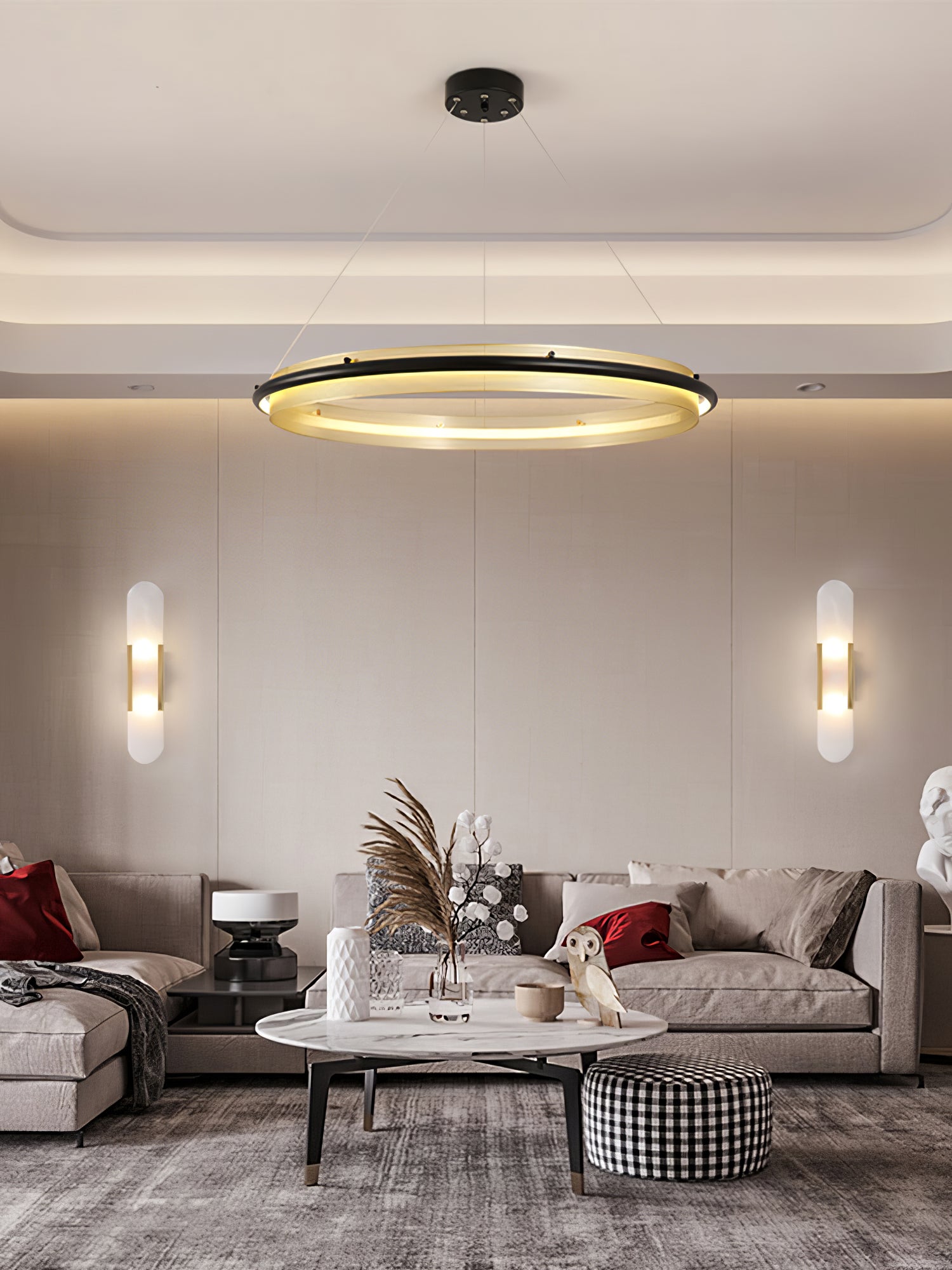 Erveliel Modern Minimalist LED Round Chandelier - Letslighting