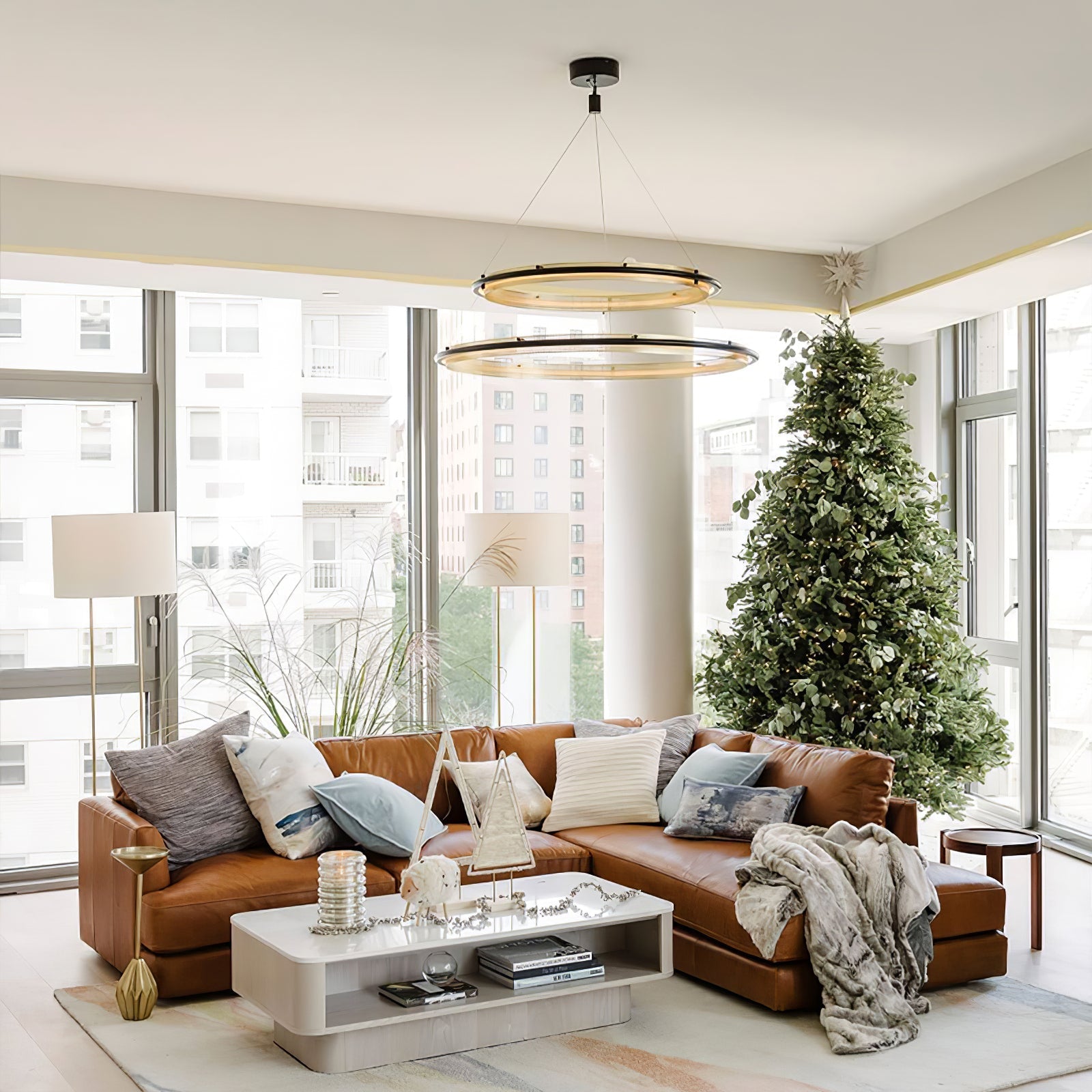 Erveliel Modern Minimalist LED Round Chandelier - Letslighting