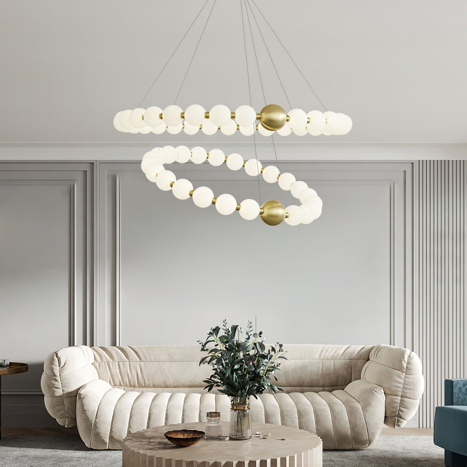 Cetalan Elegance Art Pearls Plastic Chandelier - Letslighting