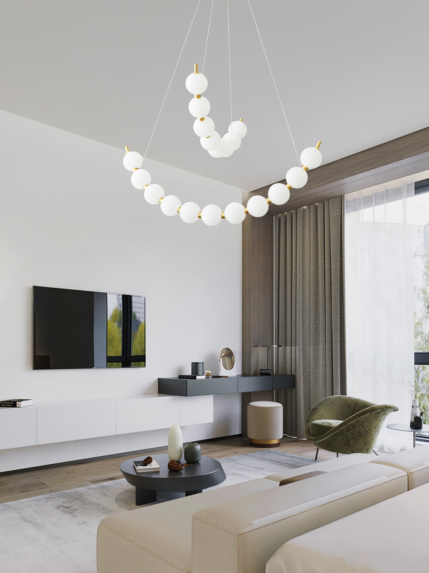 Cetalan Elegance Art Pearls Plastic Chandelier - Letslighting