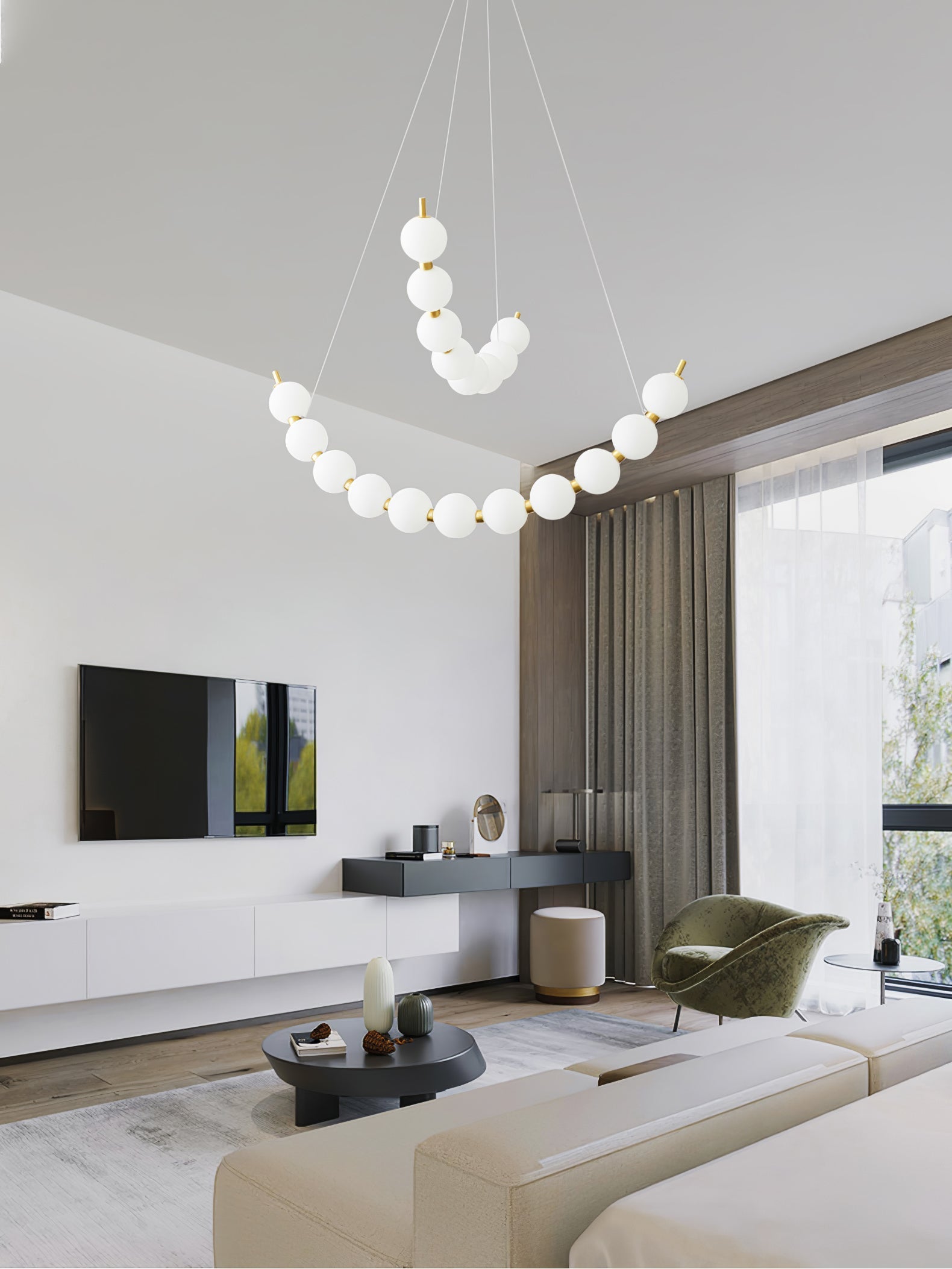Cetalan Elegance Art Pearls Plastic Chandelier - Letslighting
