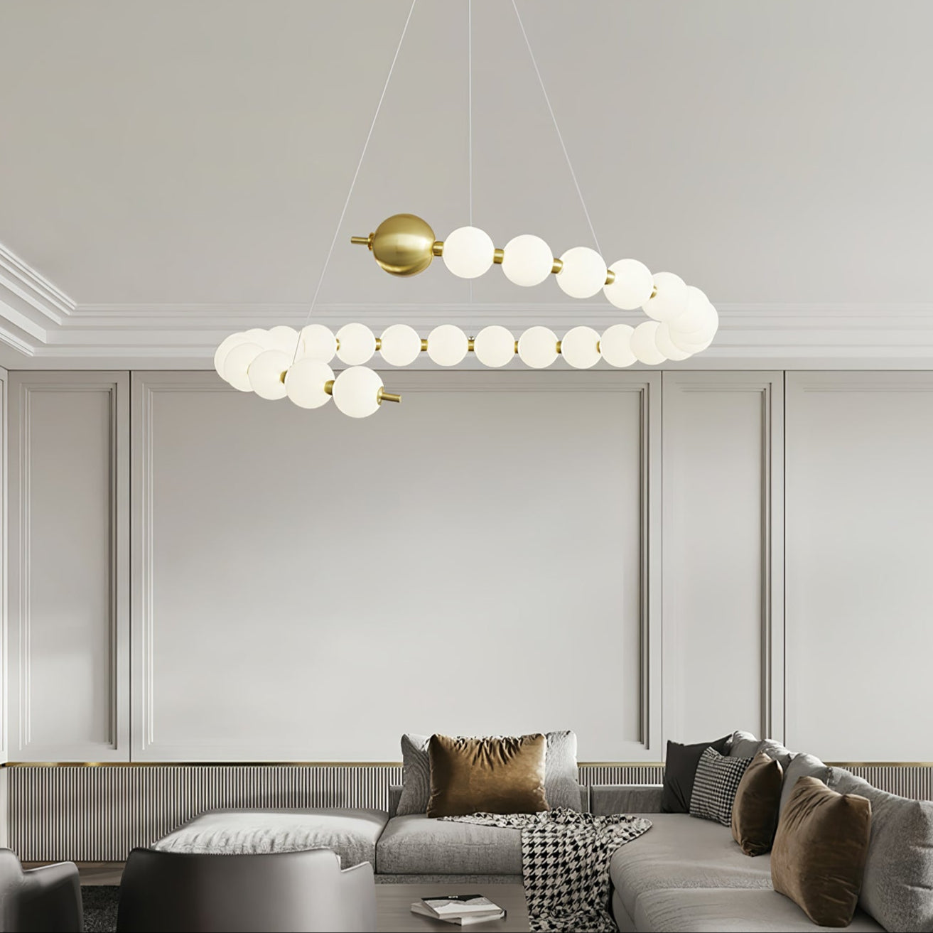 Cetalan Elegance Art Pearls Plastic Chandelier - Letslighting