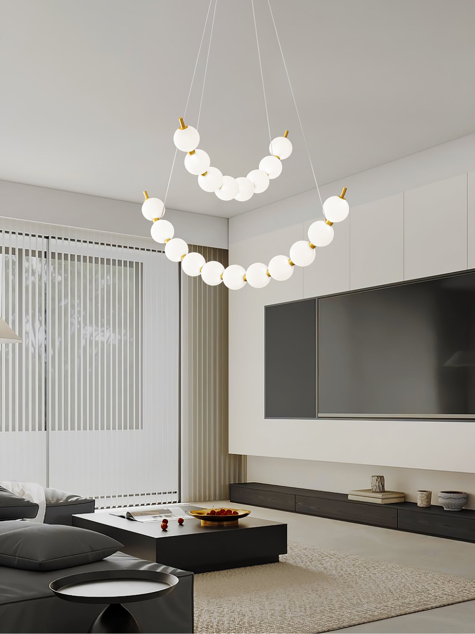Cetalan Elegance Art Pearls Plastic Chandelier - Letslighting