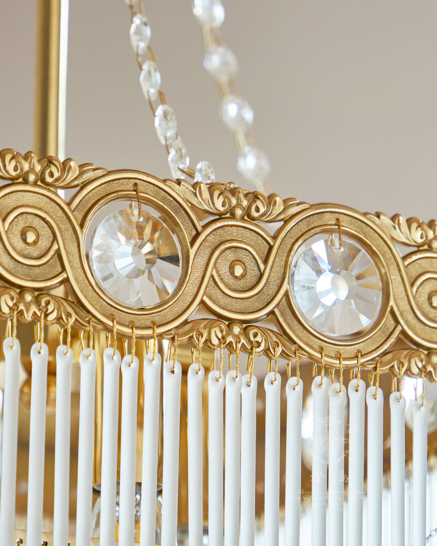 Brass Frame Glass Pendant Lamp For Elegant Dining - Letslighting
