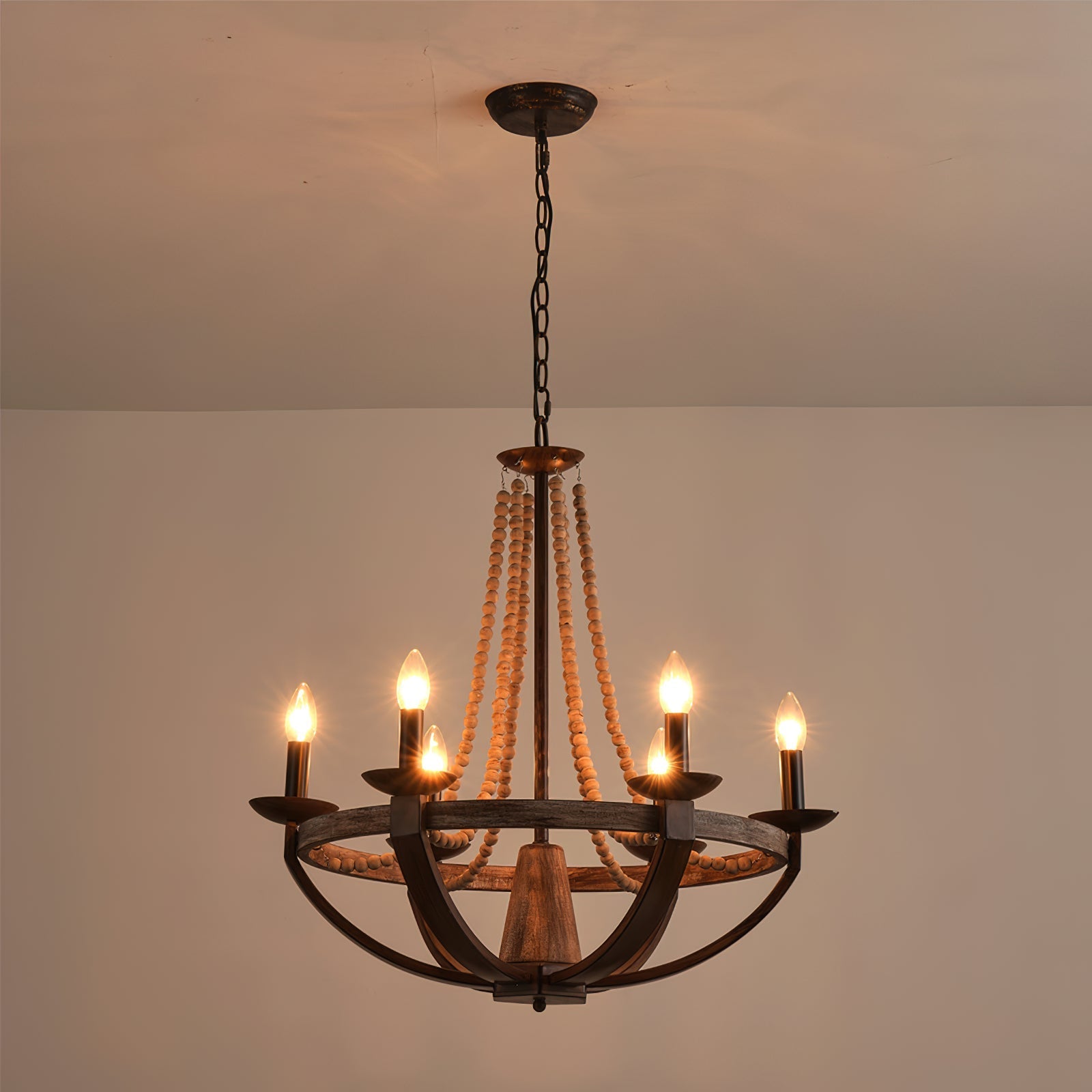 Vintage Farmhouse Wood Chandelier - Letslighting