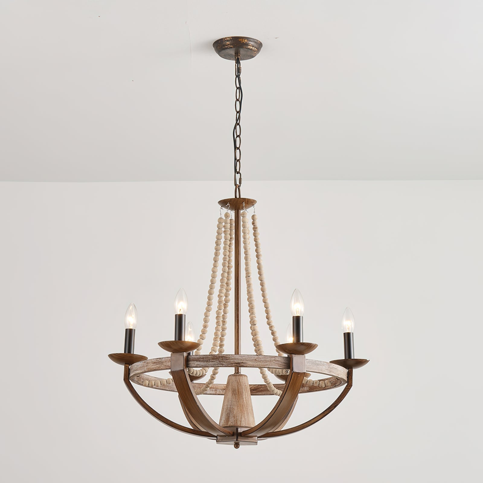 Vintage Farmhouse Wood Chandelier - Letslighting